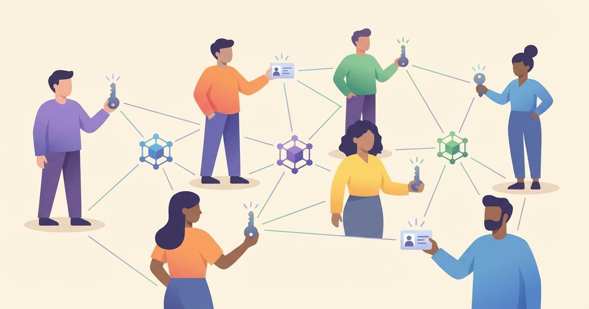 Ilustrasi identitas digital blockchain